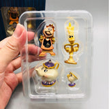 Coffret Figurines la Belle et la Bête 4 pièces