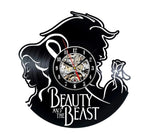 Horloge vinyl logo la belle et la bete