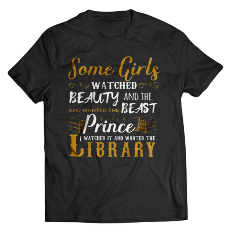 T Shirt Femme la Belle et la Bête Library