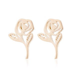 Petites Boucles d'Oreille Rose la Belle et la Bête