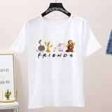 T Shirt FRIENDS la Belle et la Bête blanc