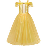 Robe la belle et la bete jaune détourée