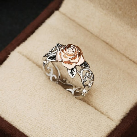 Modyle Ring For Women Flower Hollowing craft Rose Gold Color  & Gold Color Fashion Jewelry Friendship Gift