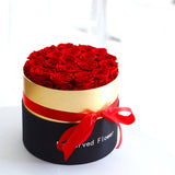 Roses Rouges Éternelles en Boite Romantique