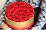 Roses Rouges Éternelles en Boite Romantique