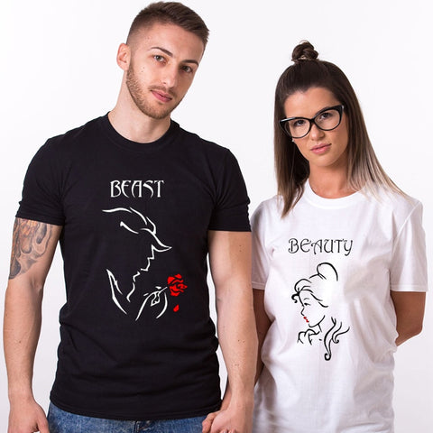 T-Shirt Couple la Belle et la Bête
