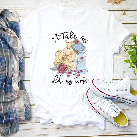 Tee Shirt Tale as Old as Time la Belle et la Bête