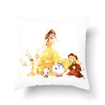 Coussin Belle et ses amis Aquarelle