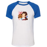 T Shirt la Belle et la Bête Kawaï bleu